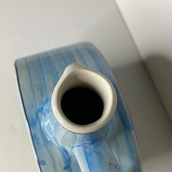 Folk Art Handmade Ceramic Pitcher Vase Landscape Countryside Italy Decorative - Picture 6 of 9